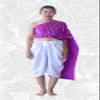 RaanPahMuang Sukhothai Traditional Mixed Fabric JonGrabaen Thai Pants, Small-Medium, Silk - White A view 4