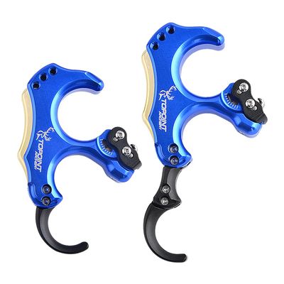 AMEYXGS Archery Back-Tension Release 3/4 Finger Bow Release aid Adjustable Stroke and Sensitivity (Royal Blue)