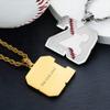 AILIN Men's Stainless Steel Custom Number Necklace With Name Personalized Back Engraving Inspirational Lucky Number Pendant Baseball Softball Charm Sports Chain Jewelry view 2