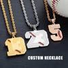 AILIN Men's Stainless Steel Custom Number Necklace With Name Personalized Back Engraving Inspirational Lucky Number Pendant Baseball Softball Charm Sports Chain Jewelry view 3