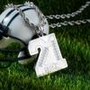 AILIN Stainless Steel Custom Number Necklace With Name Personalized Back Engraving Inspirational Lucky Number Pendant Necklace Football Charm Sport Chain Jewelry Chiristmas Gifts For Son Men Athletes view 2