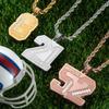 AILIN Stainless Steel Custom Number Necklace With Name Personalized Back Engraving Inspirational Lucky Number Pendant Necklace Football Charm Sport Chain Jewelry Chiristmas Gifts For Son Men Athletes view 4