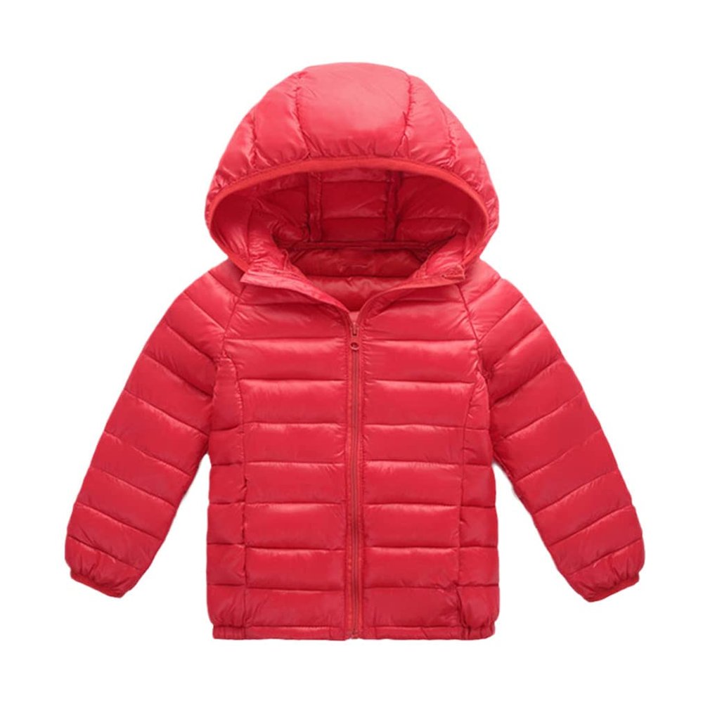 2-12 Years Kids Down Jackets for Girls Children Warm Down Coats for Boys Toddler Girls Outerwear RED 4T