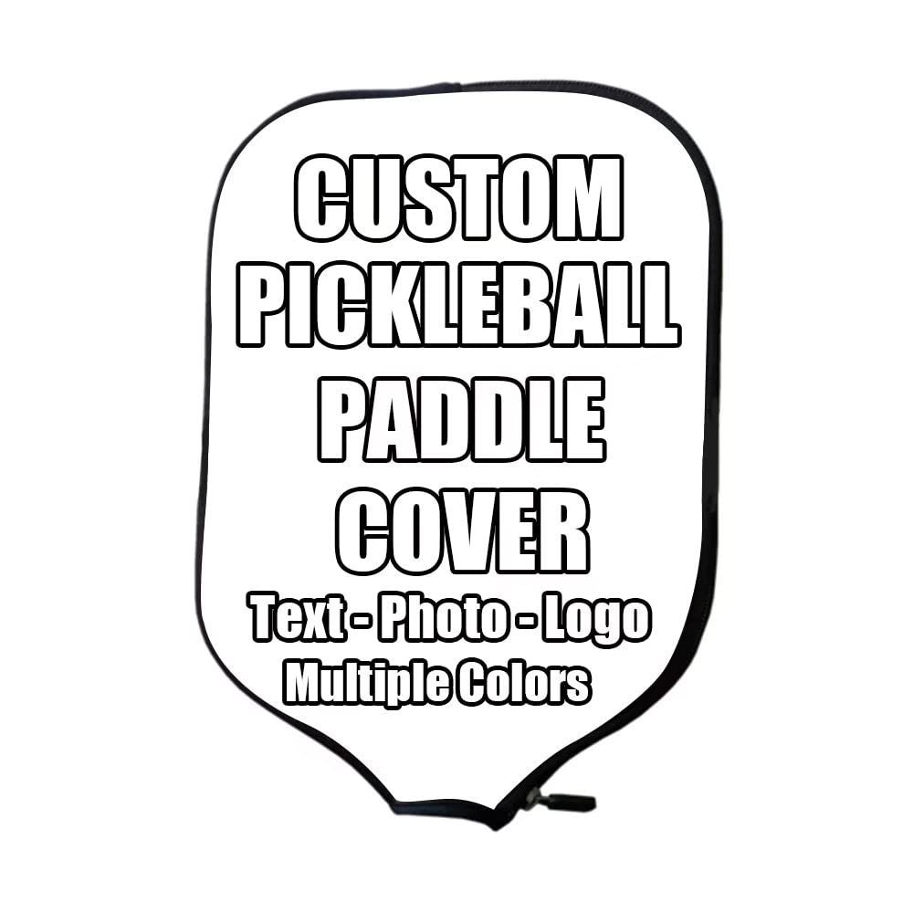 iPrint Custom Pickle Ball Paddles Cover with Your Image Photo Text or Logo, Personalized Paddles Covers Sleeves Fits Most Rackets, 8.26 x 11.61 inch, Yellow