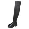 Bcshiye Platform Thigh High Boots for Women Casual Stretchy Knitted Winter Chunky Mid Heels Over The Knee Long Boots view 3