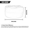 QAIOXINGXING Bean Bag Chair Cover, 7FT Giant Breathable and Comfortable for Adult Living Room Light Grey Big Round Soft Fluffy Faux Fur BeanBag Lazy Sofa (No Filler) 180X90cm view 2