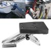 Acouto Outboard Motor Bracket 110 lbs for 2Stroke Outboard Engine, 304 Stainless Steel Outboard Motor Stand Kicker Motor Brackets for Boat view 2
