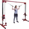 Best Fitness (BFCCO10) Cable Crossover Exercise Machine, 2" Olympic Sized Weight Carriage Dual Pulley Cable Machine for Strength Training, Red view 1