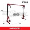 Best Fitness (BFCCO10) Cable Crossover Exercise Machine, 2" Olympic Sized Weight Carriage Dual Pulley Cable Machine for Strength Training, Red view 2