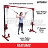 Best Fitness (BFCCO10) Cable Crossover Exercise Machine, 2" Olympic Sized Weight Carriage Dual Pulley Cable Machine for Strength Training, Red view 3
