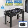 SereneLife 48in Competition Sized Foosball Table, Soccer for Home, Arcade Game Room, 2 Balls, 2 Cup Holders 2x4ft for Man Cave or Basement - Standing or Tabletop, Black view 2