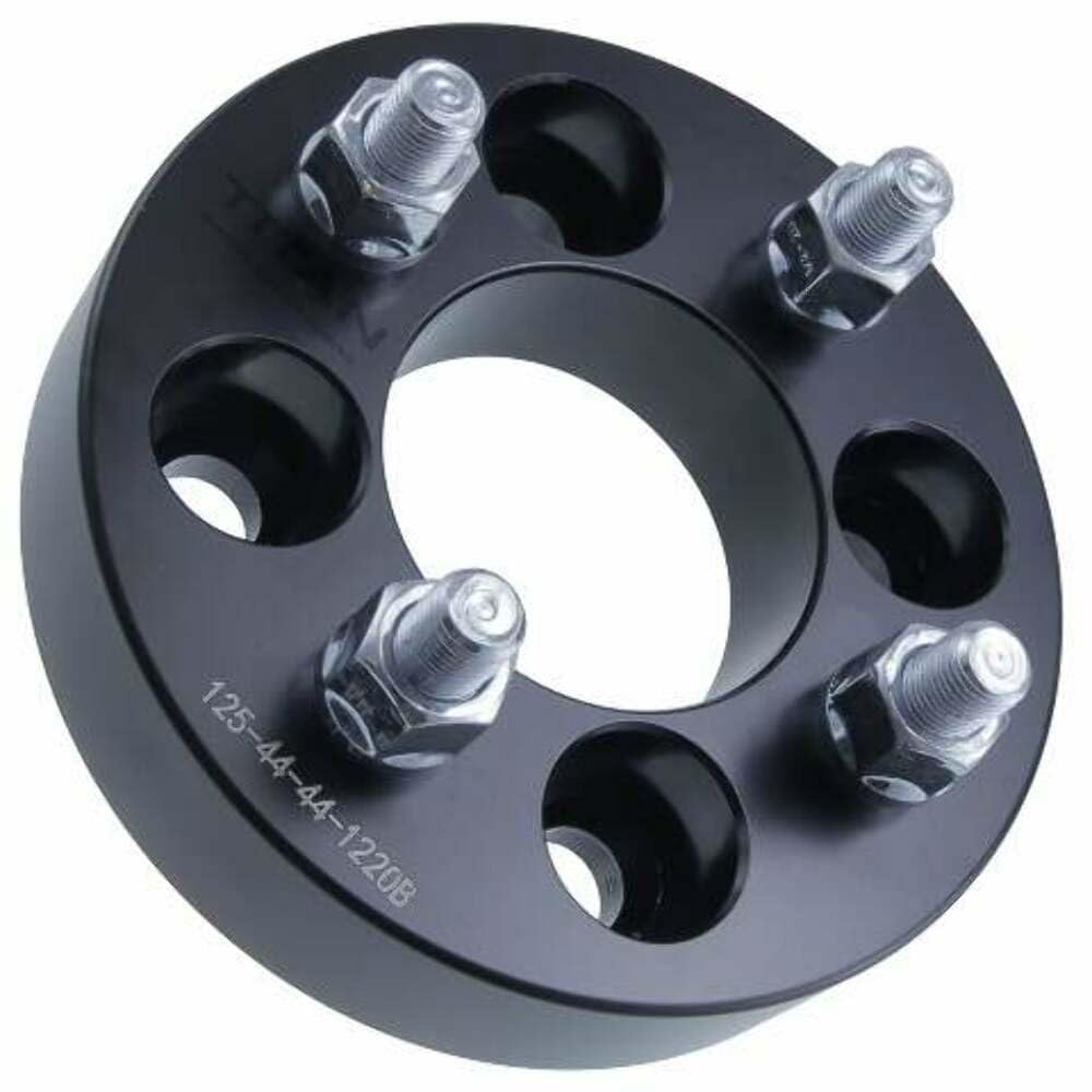 1.25" Golf Cart Wheel Spacers - Wider Stance, Increased Clearance, Fits EZ GO Fits EZGO Fits Club Car Golf Cart - 1.25 Inch (32mm), 4x4, 1/2x20 Studs - Single Spacer - Black