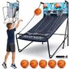 SereneLife Shootout Basketball Arcade Game - Dual Hoop Electronic Scorer, LED Display, 8 Game Modes, 5 Balls, Pump & Foldable Frame  Indoor Sport Fun for Kids, Teens & Family Game Nights view 1