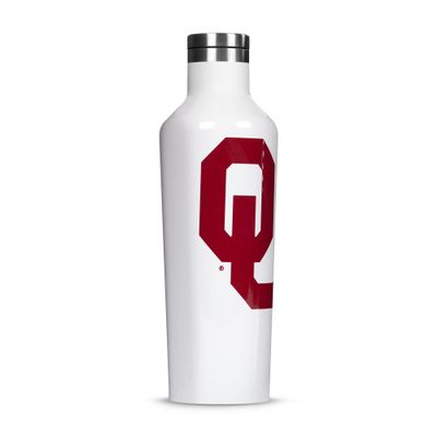16oz NCAA Triple Insulated Stainless Steel Canteen, University of Oklahoma Sooners, Big Logo - 2 Pack