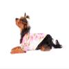 Matchable Family Hawaiian Luau Shirts, Pink Hibiscus Vine White, Dog, Medium view 4