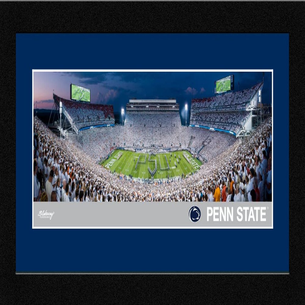 Blakeway Worldwide Panoramas, Inc. Penn State Football, Band - 16.625 x 8.125-Inch Framed Picture