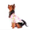 Matchable Family Hawaiian Luau Shirts, Pink Hibiscus Vine White, Dog, X-Large view 2