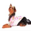 Matchable Family Hawaiian Luau Shirts, Pink Hibiscus Vine White, Dog, X-Large view 3