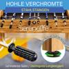 SereneLife 48in Competition Sized Foosball Table - Height Adjustable Arcade Soccer Set for Home, Game Room, Man Cave - Includes 2 Balls & 2 Fold-Out Cup Holders, Natural view 3