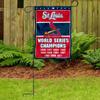 Cardinals 11 Time Champions Garden Flag with Stand Holder Flagpole view 3