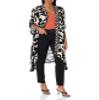 Angie womens Angie Women's Printed Kimono Transitional Jacket, Black-tan, One Size US view 1