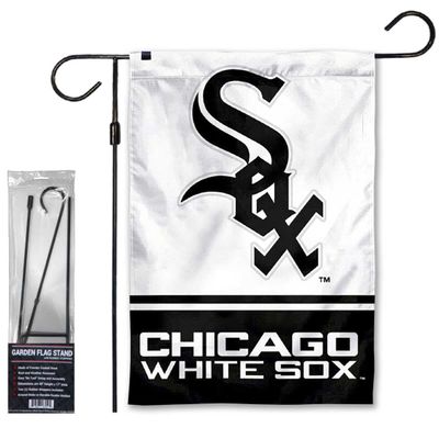 White Sox Garden Flag with Stand Holder Flagpole