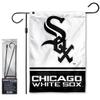 White Sox Garden Flag with Stand Holder Flagpole view 1