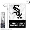 White Sox Garden Flag with Stand Holder Flagpole view 2