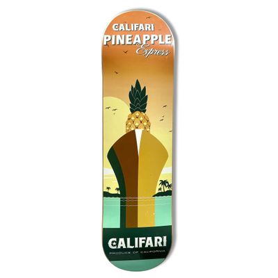 Califari's Pineapple Express Skateboard Deck - 32" Maplewood Deck with Califari Art Decoration - Ready for Wall Mount or Just Add Trucks & Wheels