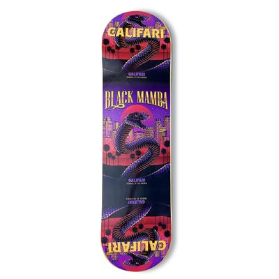 Califari Black Mamba Skateboard Deck - 32" Maplewood Deck Art Decoration - Ready for Wall Mount or Just Add Trucks & Wheels