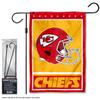 Chiefs Helmet Garden Flag and Stand Pole Holder Mount view 2