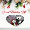 Disney The Nightmare Before Christmas Jewelry Dish - Ceramic Trinket Tray - Now and Forever Jack and Sally Heart Ring Dish view 3