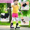 FIODAY Knee Pads for Kids Toddler Knee Pads and Elbow Pads Wrist Guards with Drawstring Bag Adjustable Protective Gear Set for Girls Boys Skating Cycling Skateboard Scooter,3-8 Years,Rainbow view 2