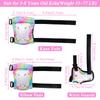 FIODAY Knee Pads for Kids Toddler Knee Pads and Elbow Pads Wrist Guards with Drawstring Bag Adjustable Protective Gear Set for Girls Boys Skating Cycling Skateboard Scooter,3-8 Years,Rainbow view 4