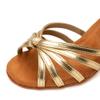 SWDZM Women's Latin Dance Shoes Satin Ballroom Salsa Performence Practice Dance Shoes,Heel-7CM,EM213 Gold 9 US view 3