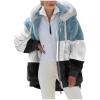 NaRHbrg Women Fleece Hooded Jacket Full Zip Sherpa Jackets Faux Fur Coat Winter Hooded Overcoat Outwears For Warm Winter view 1