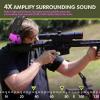 ZOHAN EM054 Electronic Shooting Ear Protection with Gel Ear Pads, Slim Active Noise Reduction Earmuffs with 4X Sound Amplification for Gun Range view 4