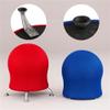 Scranton & Co Fabric Ball Chair with 4 Powder Coated Legs in Blue view 3