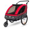 Veelar Sports Suspension Bike Trailer & Stroller 2 in 1 Double Seat for Toddlers, Kids, Child Bicycle Carrier Jogger (Red) view 1