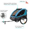 Veelar Sports Suspension Bike Trailer & Stroller 2 in 1 Double Seat for Toddlers, Kids, Child Bicycle Carrier Jogger (Blue) view 3