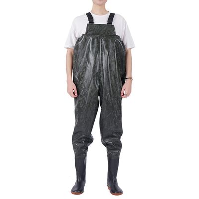 Chest Waders, PVC & Nylon Waterproof Duck Hunting Fly Fishing Suit for Women & Men With Boots, Keep Dry and Warm (Color : Green, Size : US6/EU36/UK4)
