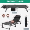 LILYPELLE Adjustable 4-Position Camping Cot, 500lbs, Folding Chaise with Pillow, Outdoor Portable Furniture for Adults, Cot Bed for Camping, Pool, Beach, Patio view 3