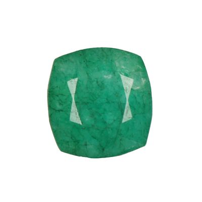 GEMHUB 13.7 Ct. Natural Quality Green Emerald Cushion Shape Loose Crystal for Healing, Jewelry Making, Decortaion GJ-375