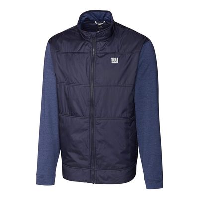 Cutter & Buck Men's Navy New York Giants Big & Tall Stealth Full-Zip Jacket