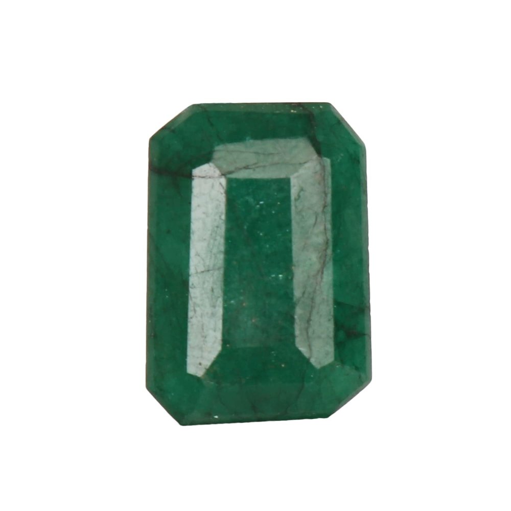 GEMHUB 8.55 Ct Natural Green Emerald for Healing, Emerald Shape Stone, Certified Loose Gemstone GJ-438