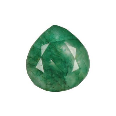 GEMHUB 12.6 Ct. Crystal Healing Natural Pear Shape Green Emerald Loose Gemstone for Wire Wrapping GJ-461