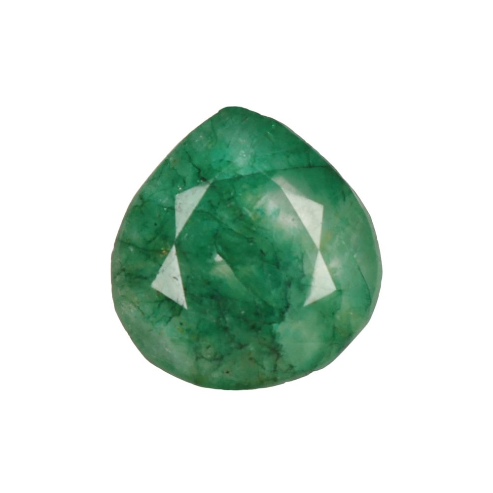 GEMHUB 12.6 Ct. Crystal Healing Natural Pear Shape Green Emerald Loose Gemstone for Wire Wrapping GJ-461
