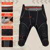 Exxact Sports Combat 7-Pad Adult Football Girdle for Men with Cup Pocket, Padded Compression Shorts with Integrated Pads, Men's Girdle Football (A4XL, Black Combat Plus) view 2