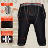 Exxact Sports Combat 7-Pad Adult Football Girdle for Men with Cup Pocket, Padded Compression Shorts with Integrated Pads, Men's Girdle Football (A4XL, Black Combat Plus) view 3