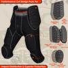 Exxact Sports Combat 7-Pad Adult Football Girdle for Men with Cup Pocket, Padded Compression Shorts with Integrated Pads, Men's Girdle Football (A4XL, Black Combat Plus) view 4